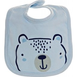 Set 2 bavetici pentru bebe din bumbac, diverse culori, model ursulet