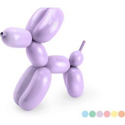 Set 30 baloane pentru modelaj 130 cm, culori pastel, cu pompa