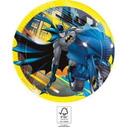 Set 8 farfurii de unica folosinta Batman pentru petrecere, 23 cm