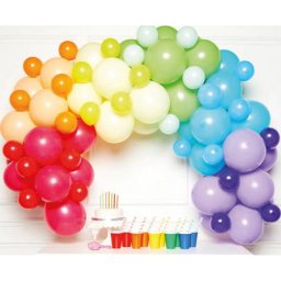 Ghirlanda decorativa cu 78 de baloane curcubeu pentru petreceri