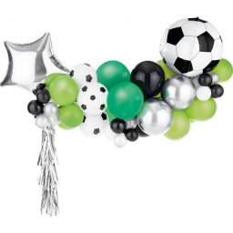 Ghirlanda baloane fotbal, set 50 piese, 150x126 cm, Hessa