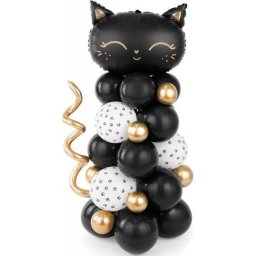 Set 34 baloane decor Pisicuta Neagra pentru petrecere, 83x140 cm