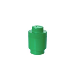 Cutie de depozitare rotunda LEGO 1, verde închis, pentru jucarii