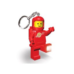 Breloc cu lanterna LEGO Astronaut rosu, 2 LED-uri si parti mobile
