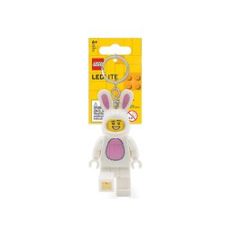 Breloc cu LED LEGO Iepuras pentru chei, geanta sau rucsac, 7,5 cm