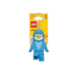 Breloc cu LED LEGO Baiatul Rechin pentru chei si ghiozdan, 75 mm