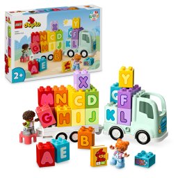 LEGO DUPLO Camion cu alfabet educativ pentru copii 2+ ani, 36 piese