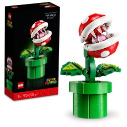 LEGO Super Mario Planta Piranha, set de constructie decorativ, 540 piese