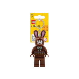 Breloc cu LED LEGO Iepurasul de ciocolata, figurina articulata 7,5 cm