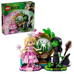 Set LEGO Wicked Figurinele Elphaba si Glinda, 558 piese, 9+ ani