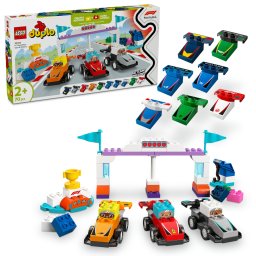 LEGO DUPLO Echipa F1: Masini si piloti de curse, 70 piese, 2+ ani