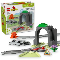LEGO DUPLO Set extensie tunel si sine de cale ferata, 20 piese, 2+ ani