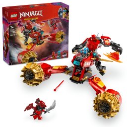 LEGO NINJAGO Vehiculul-robot zburator al lui Kai, 333 piese, 7+ ani