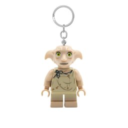 Breloc cu LED LEGO Harry Potter Dobby pentru chei sau rucsac, 6.2 cm