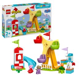 LEGO DUPLO Peppa Pig Targ de distractii pentru copii 2+ ani, 53 piese