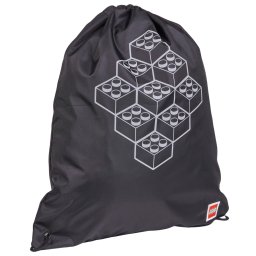 Sac sport LEGO Bricks, 11L, din poliester rPET, cu inchidere cu snur