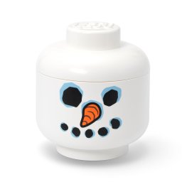 Cutie de depozitare LEGO L tip cap minifigurina - Om de zapada