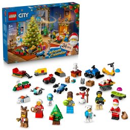 LEGO City Calendar de Advent 2025 cu 24 surprize festive, 186 piese