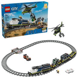 LEGO City Jaf in trenul politiei 60508, tren electric cu 1313 piese