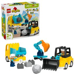 LEGO DUPLO Vehicule de constructii 3 în 1 pentru copii 2+ ani