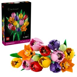 LEGO Botanicals Buchet de lalele decorativ, 576 piese, 18+ ani