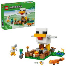 LEGO Minecraft Ferma de pui, set de constructie 233 piese, 7+ ani