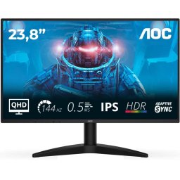 Monitor Gaming LED AOC Q24B36X, 23.8" QHD, 144 Hz, 0.5 ms, Black