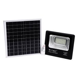 LED Solar Projector V-TAC 20W Black IP65, Remote Control, Timer VT-60W 6000K 1650lm