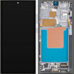 Piese si componente Display cu Touchscreen MP compatibil cu Samsung Galaxy S24 Ultra S928, cu Rama, Versiune OLED, Negru