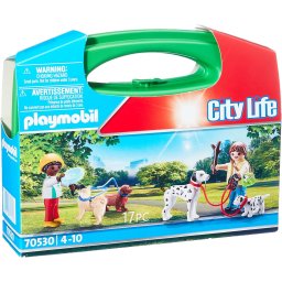 Playmobil City Life PM70530 - Set portabil, La plimbare cu catelusii #70530