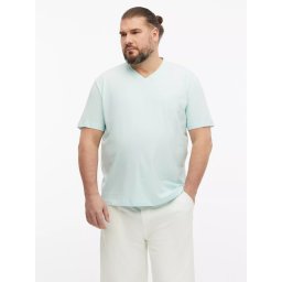 s.Oliver Big Sizes Tricou cu anchior, barbati big sizes, din bumbac, Regular fit, Turcoaz deschis (SELECTATI MARIMEA: 5XL)