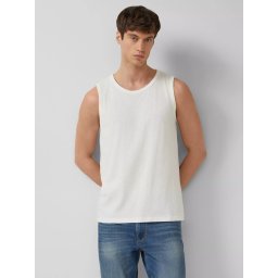 s.Oliver Tricou fara maneca barbati, din jerseu de bumbac, Regular fit, Alb (SELECTATI MARIMEA: 2XL)