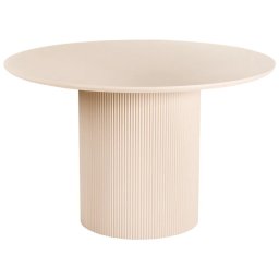 Produs Resigilat Masa de sufragerie rotunda Re-Bloom Newell, MDF, diametru 120 cm, inaltime 75 cm, 4 persoane, bej deschis - Verificat A