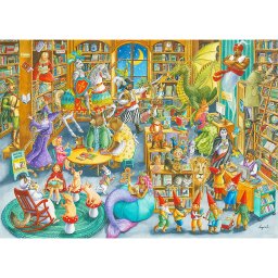 Puzzle noaptea in librarie, 1000 piese