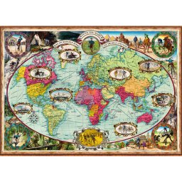 Puzzle harta lumii, 1000 piese