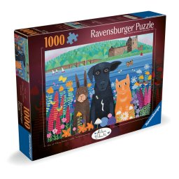 Ravensburger - puzzle animalute la castelul eilean donan 1000 piese