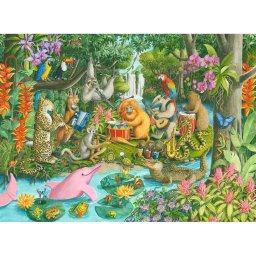 Puzzle trupa de muzica a animalelor, 100 piese