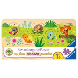 Puzzle lemn animalute, 5 piese