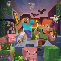Puzzle minecraft, 3x49 piese