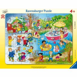 Ravensburger - puzzle tip rama lacul in cele 4 anotimpuri 30 piese