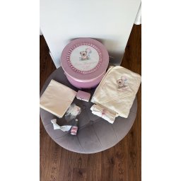 Trusou de botez Baby Bear Powder Pink