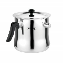Oala pentru fiert lapte Rosberg R51430A, 3 L, Pereti dubli, Semnal sonor, Inox