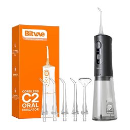 Irigator oral Irigator bucal cu set de duze Negru