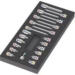 9723 9723 Inserție din spumă cu chei tubulare Zyklop B 3/8" Set 1, 22 bucăți