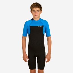 Combinezon Surf Shorty 500 NEOPREN 1,5MM ALBASTRU NEGRU Băieți