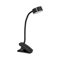 Ledvance - Lampă de masă LED CYLINDER cu clemă și comutator tactil dimabil LED/4,8W/5V 3000-6500K neagră