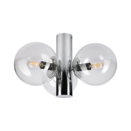 Plafonieră SFERIO, 3x E14, 5W, 230V, crom lucios/sticlă transparentă