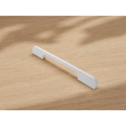 Mâner metalic IFL model W4002 pentru mobilă, finisaj alb mat, 128/192/320 mm (Distanta dintre gauri: 192 mm)