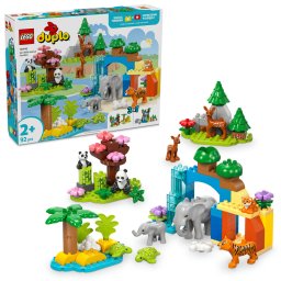 LEGO DUPLO Familii de animale salbatice 3 în 1, 92 piese, 2+ ani