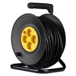 Prelungitor pe tambur V-TAC cu 4 prize, 25 m, cablu 3G1.5 mm²